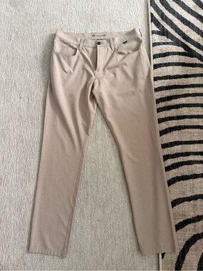 Travis Mathew Neutral Beige Slim Pants